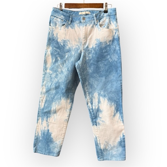 Ella Moss Denim - Ella Moss High Waist Straight Leg Ankle Jeans tie-dye